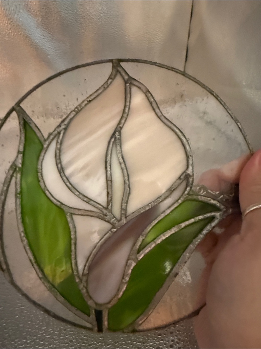 Hand made Cala Lily Stained glass - Picture 8 of 10